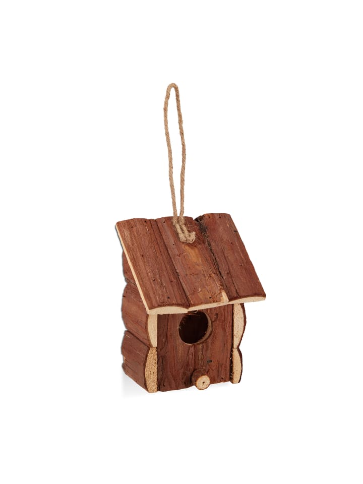 relaxdays Vogelhaus in Natur - (B)12x (H)16,5 x (T)9,5 cm günstig kaufen onesize