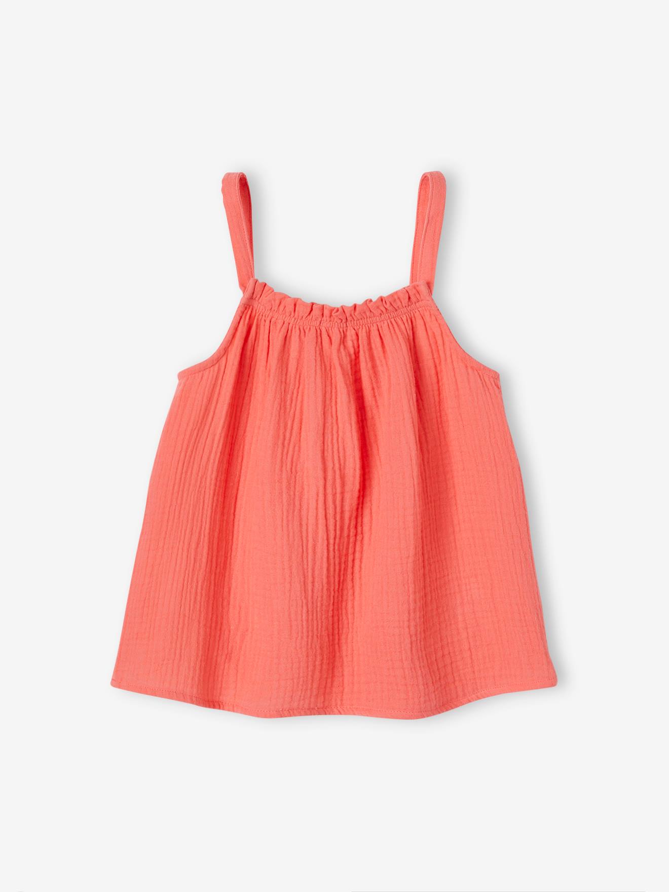 Vertbaudet Mädchen Top aus Musselin - beige