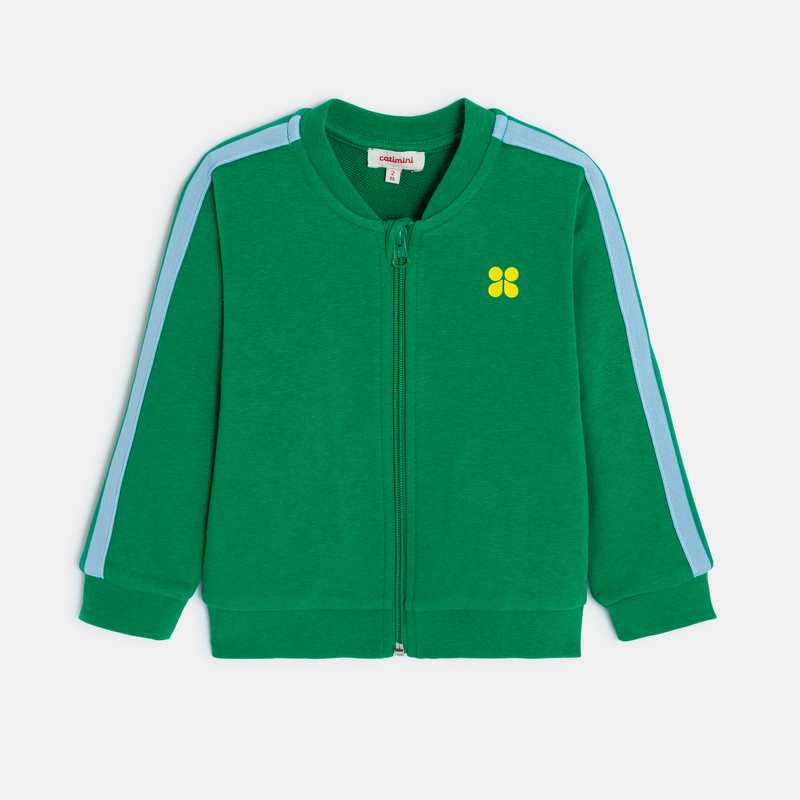 Cardigan bébé garçon vert en coton recyclé Catimini
