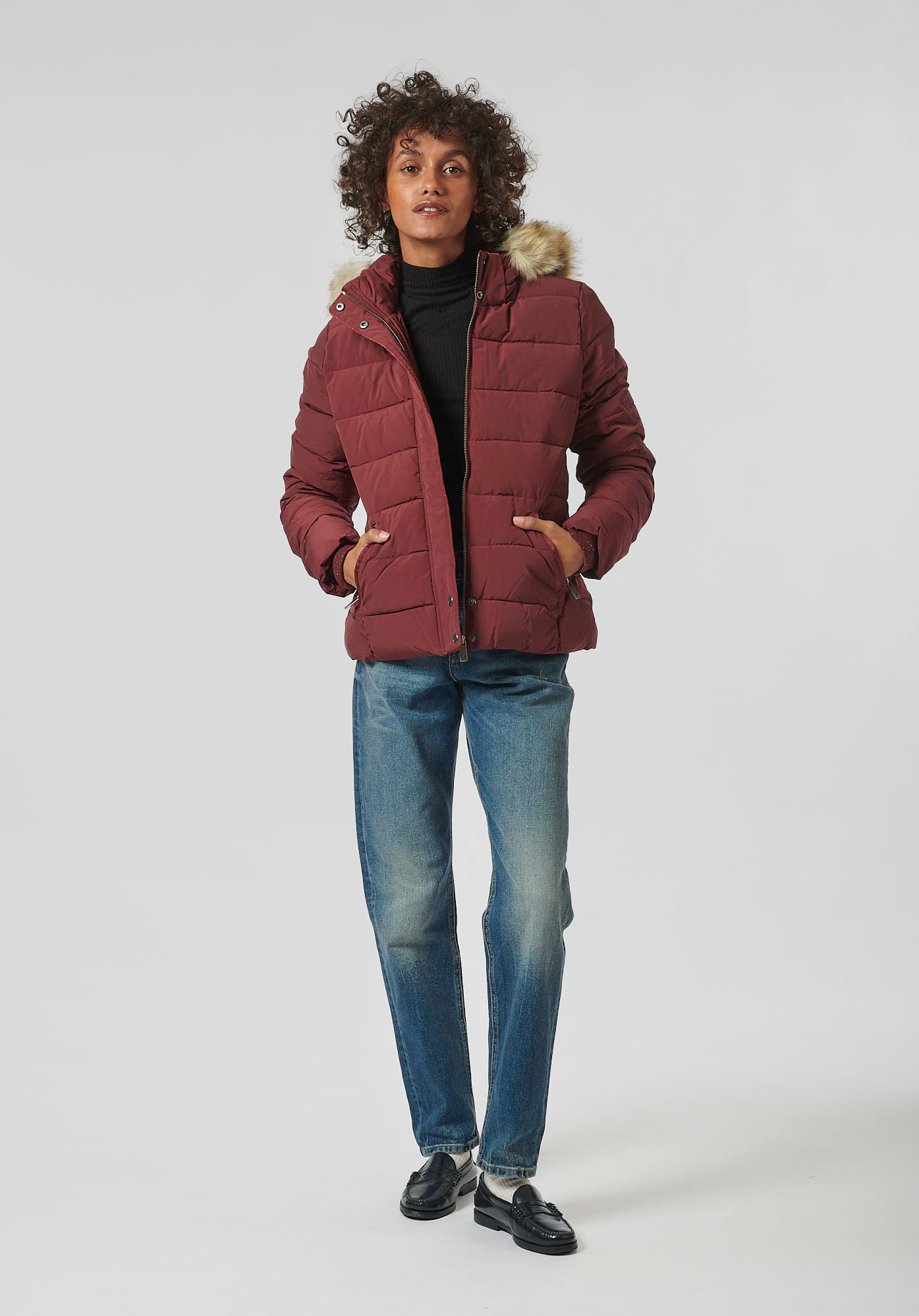 DIBBY  Doudoune bordeaux femme