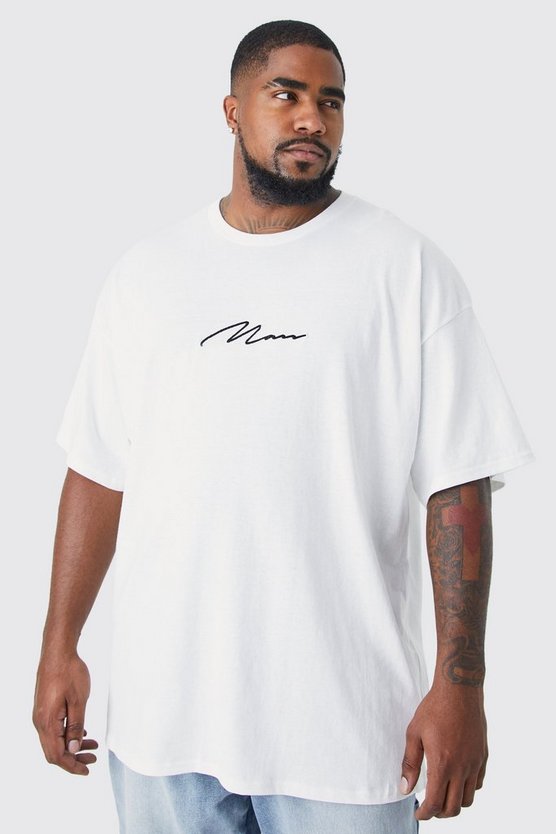 Plus Oversize Man Signature T-Shirt