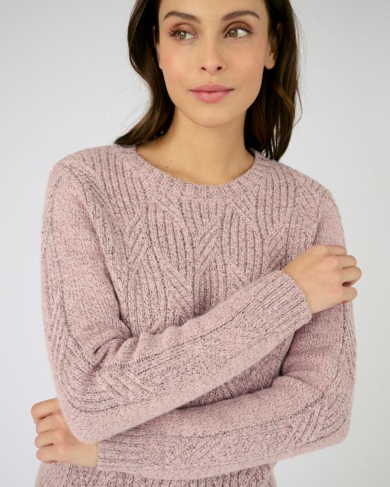 Pull col rond maille chinée Thermolactyl