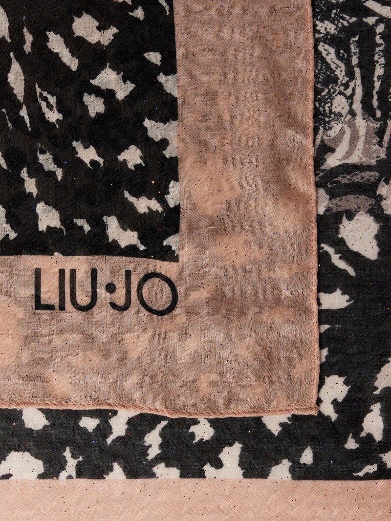 Schal mit Allover-Muster Modell 'Foulard' in schwarz