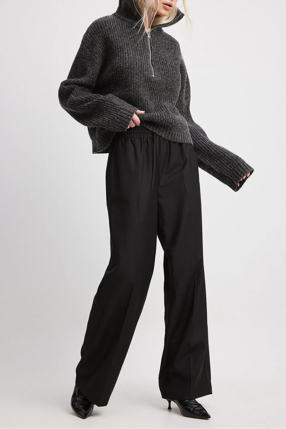 NA-KD  Hose mit elastischem Bund und Bindeband