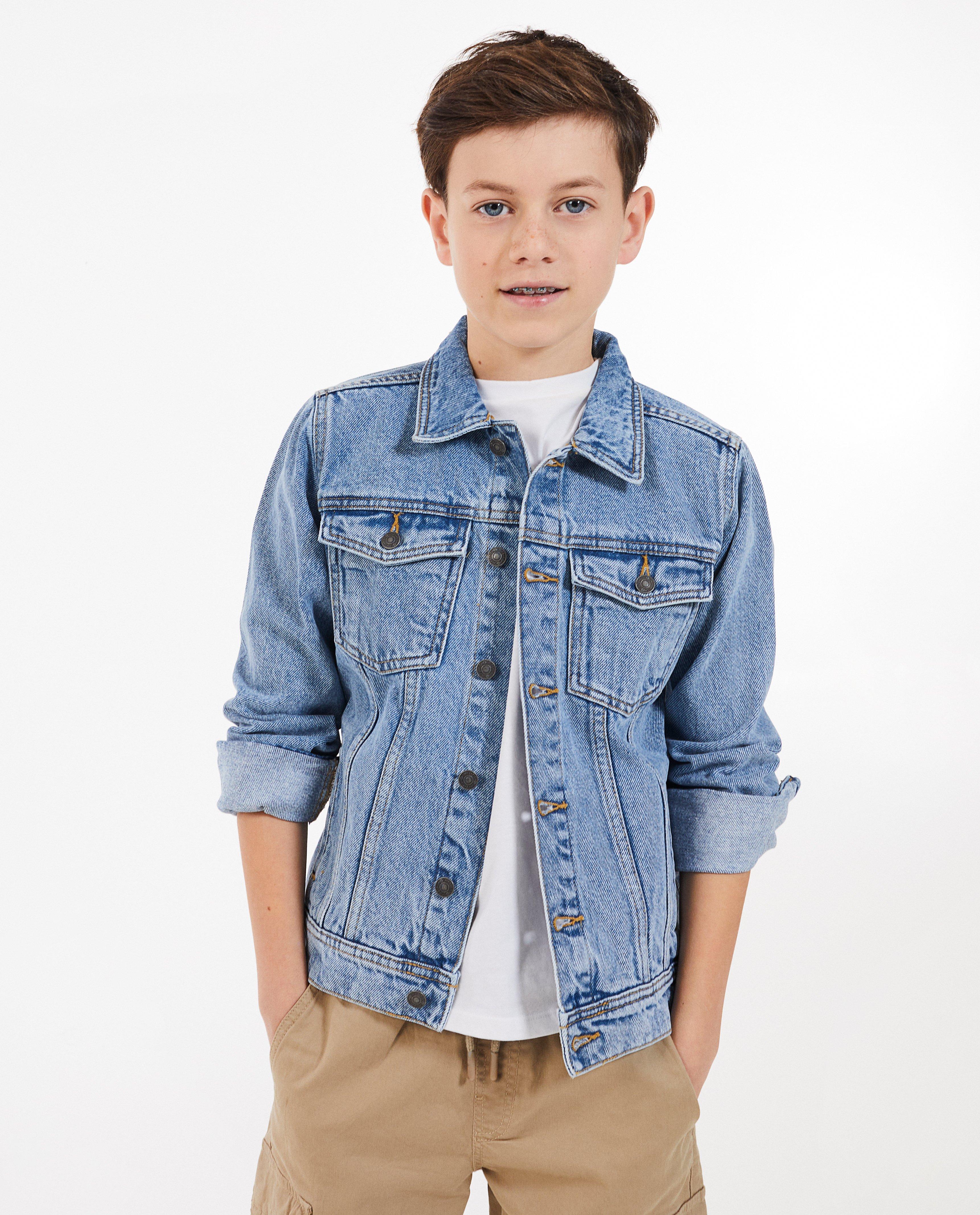 Vestă din denim Fish & Chips Blue, albastru deschis
