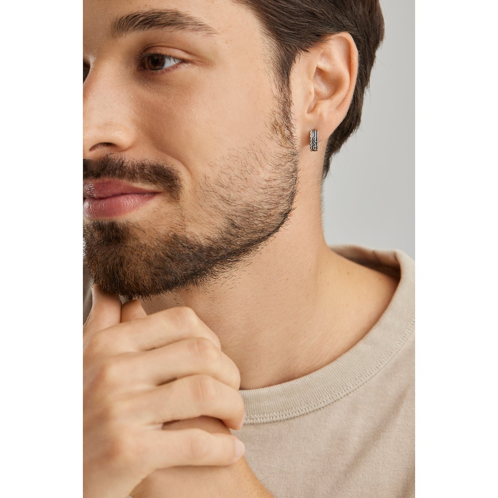 caï Boucle d'oreille unique 925 Argent Boucles d'oreilles
