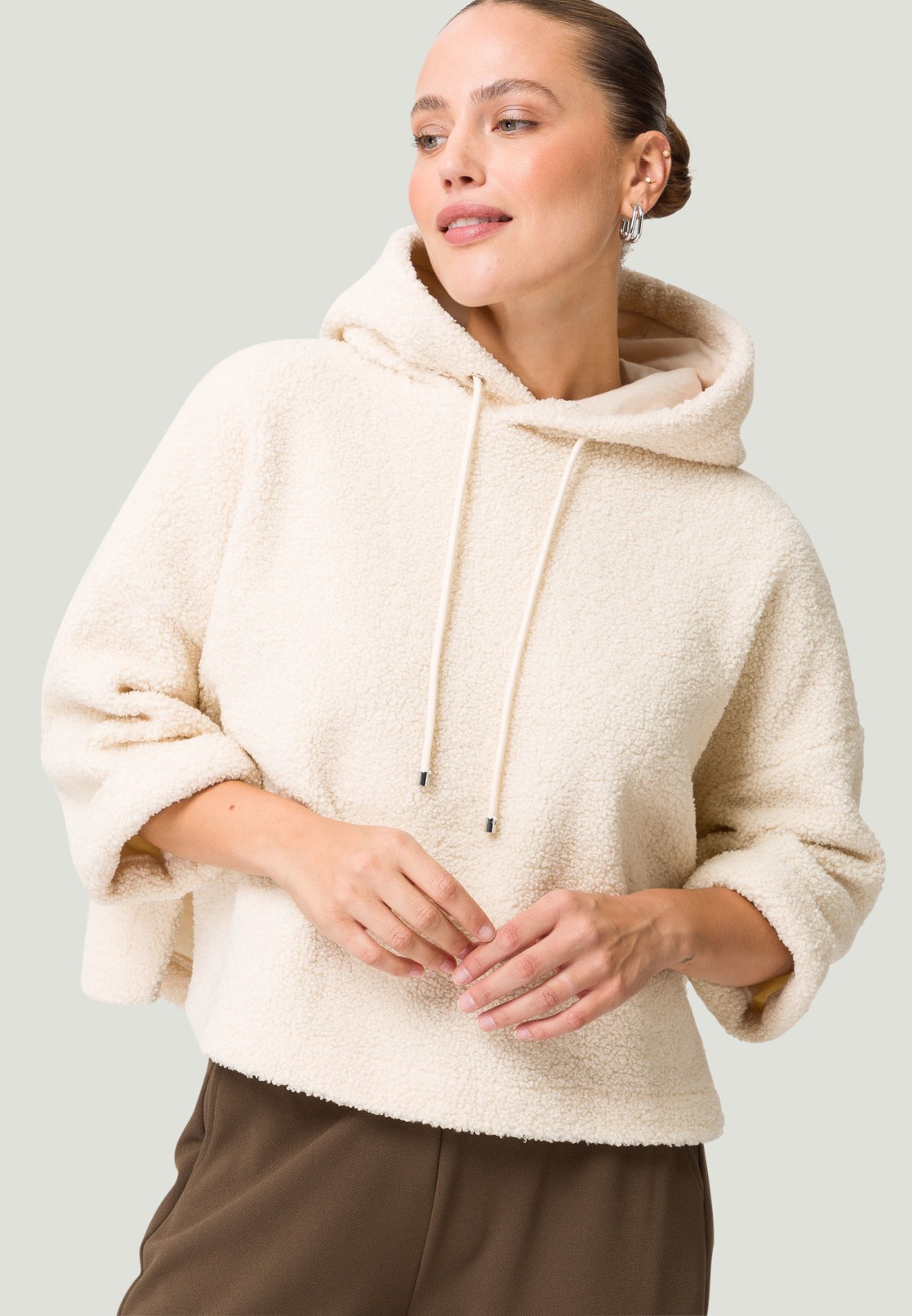 Sweatshirt Teddyfell mit Kapuze