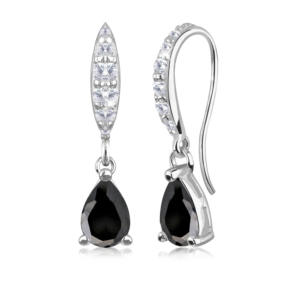 Elli Elli Boucles d'Oreilles Tropfen Zirkonia 925 Silber Boucles d'oreilles