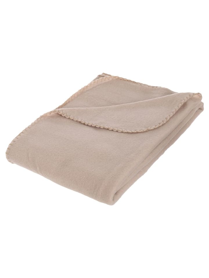 Atmosphera Créateur d'intérieur Fleecedecke in beige günstig kaufen onesize