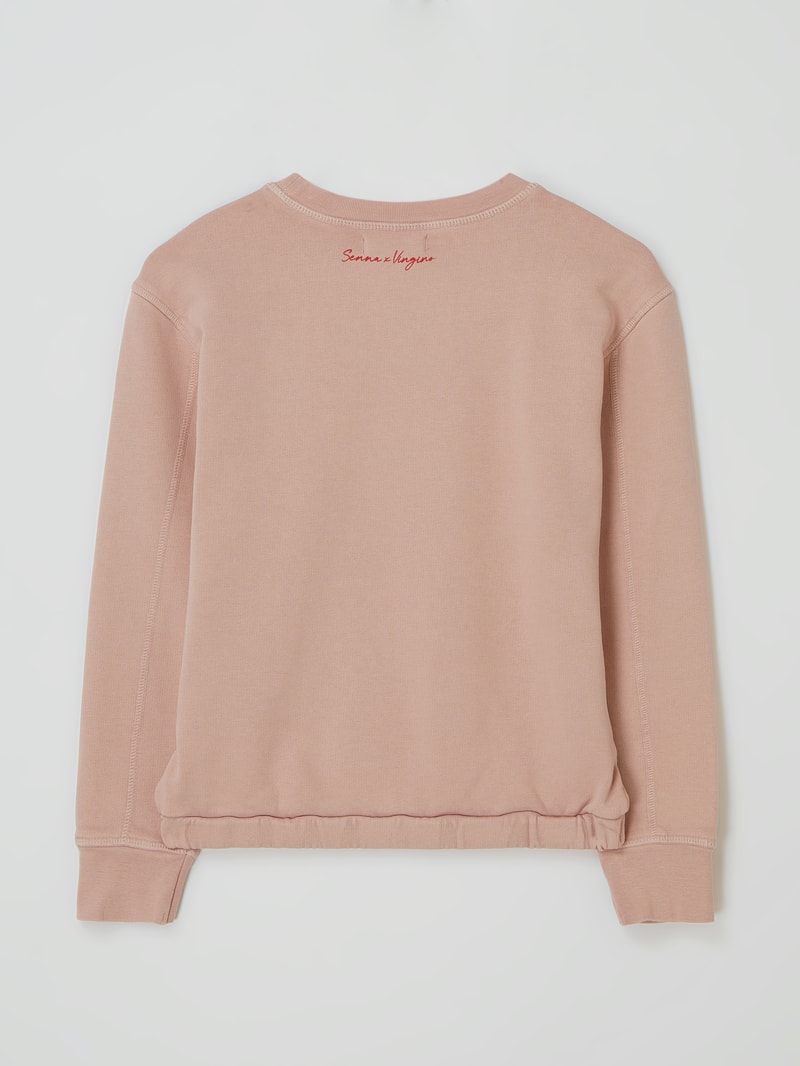 Sweatshirt aus Baumwolle Modell 'Noera' in altrosa