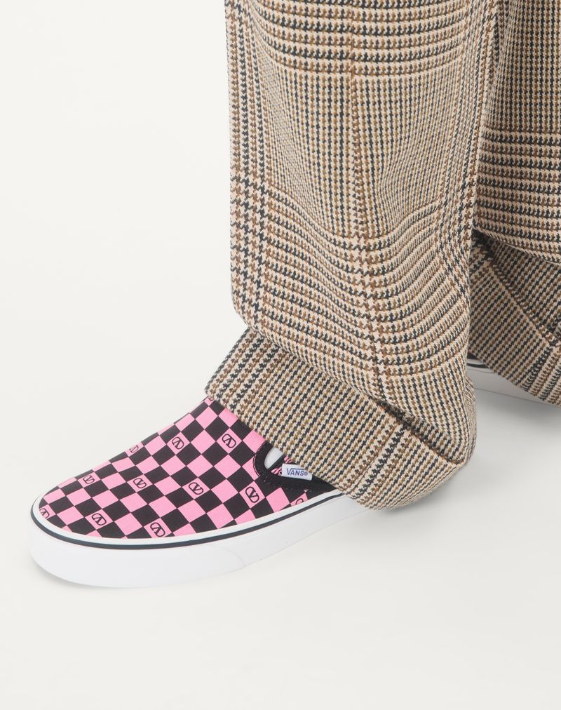 Valentino Garavani og Vans slip-on sneaker i stof med skakbræt V-logo-print