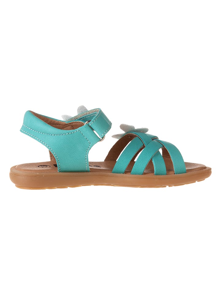 kmins Leder-Sandalen in Türkis günstig kaufen
