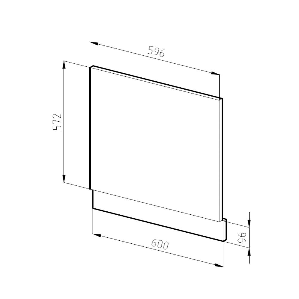 Vicco Sockelblende Geschirrspülerblende 60 cm R-Line Goldkraft