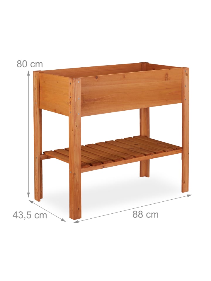relaxdays Hochbeet in Rotbraun günstig kaufen onesize