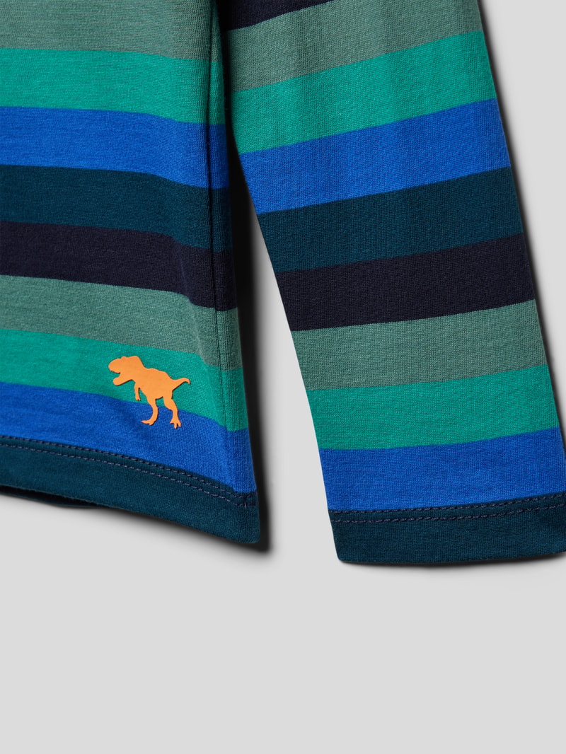 Longsleeve mit Streifenmuster in marineblau