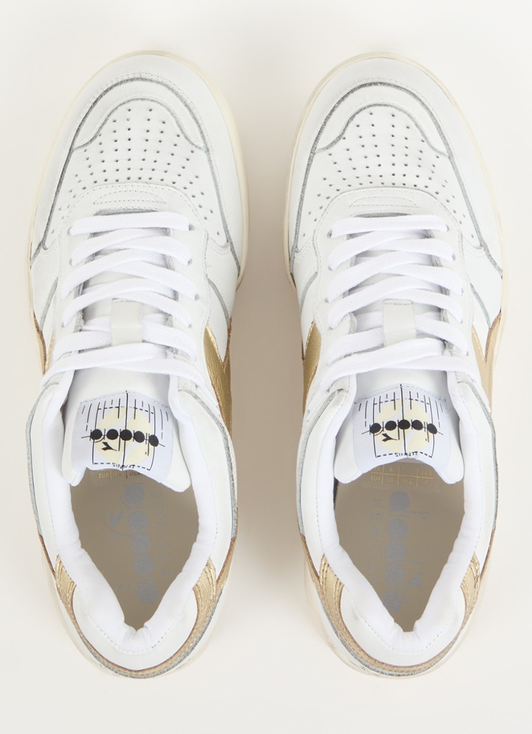 Použité kožené tenisky Diadora B.560 s kovovými detaily