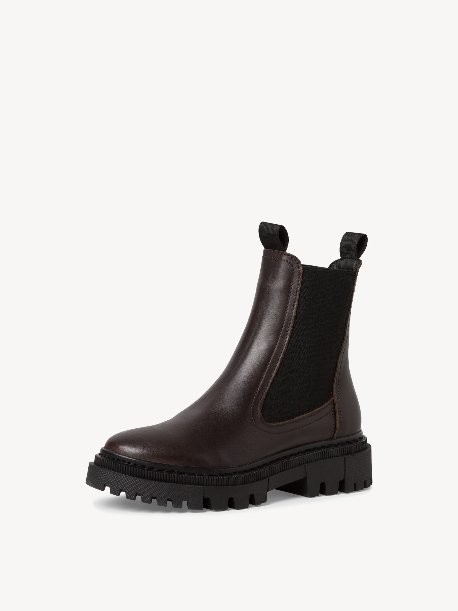 Bottine Chelsea en cuir - marron