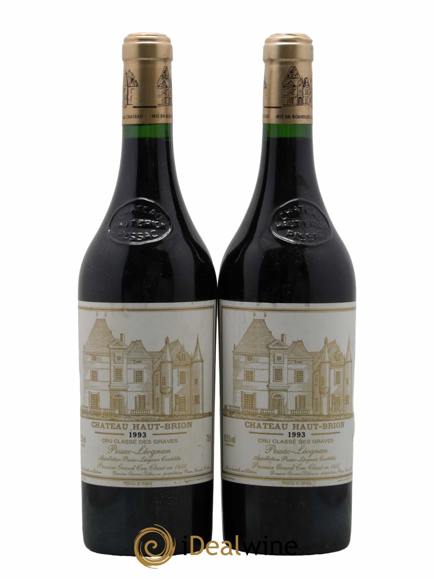 Château Haut Brion 1er Grand Cru Classé  1993 - Lot de 2 Bouteilles