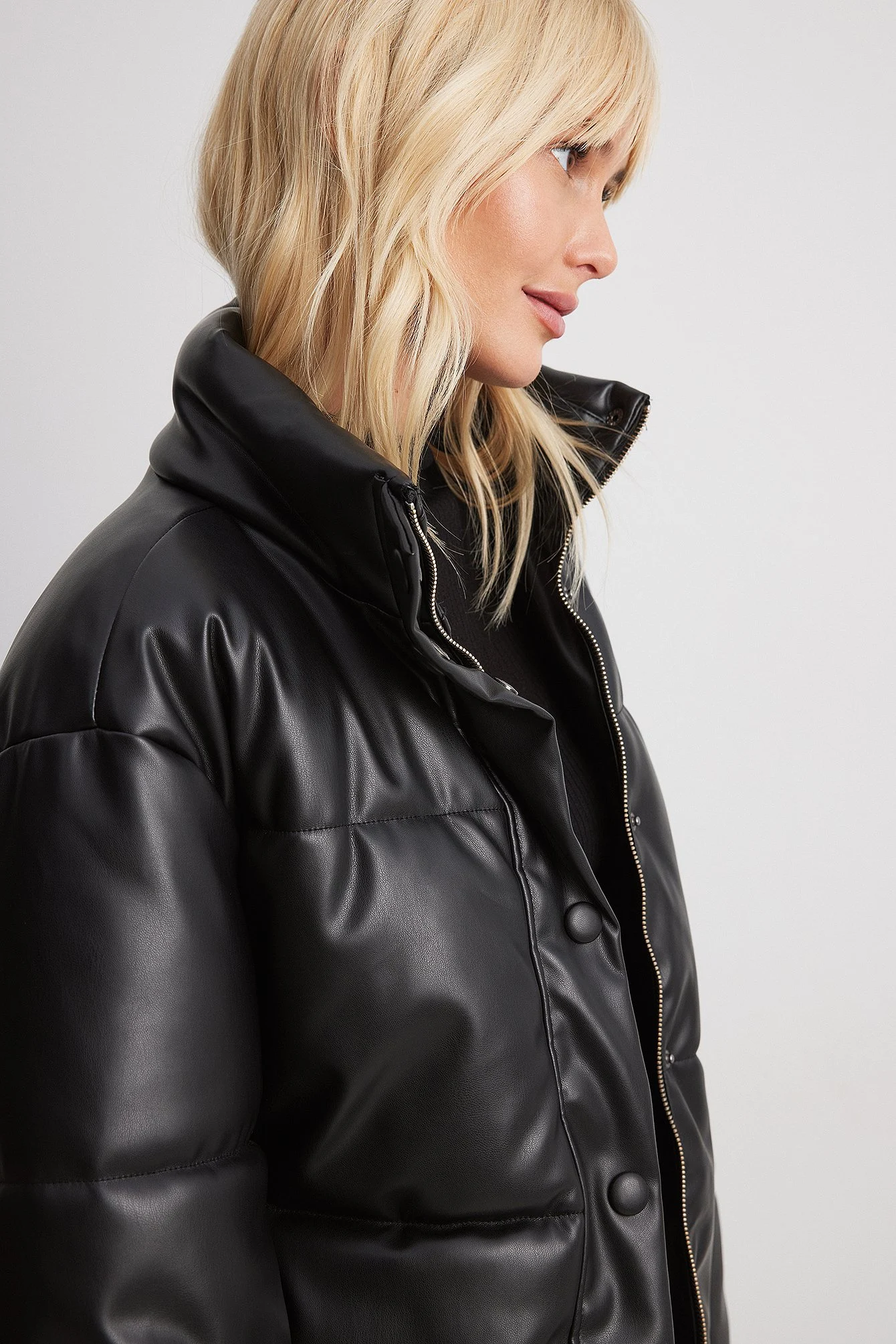 Gepolsterte PU-Jacke