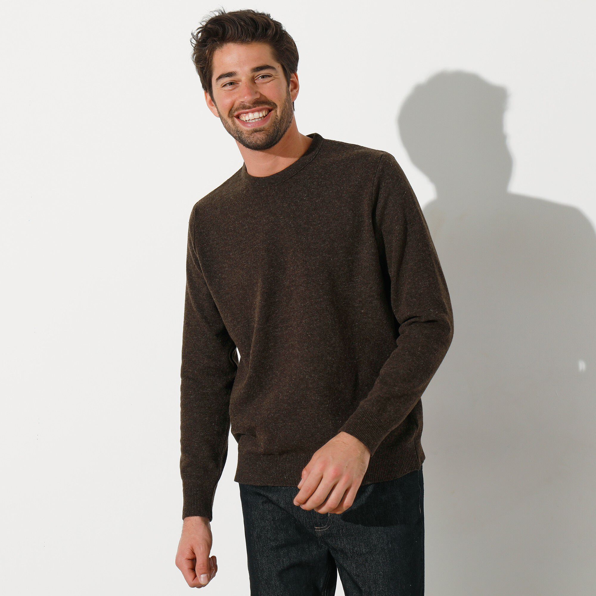 Pull col rond 80% laine