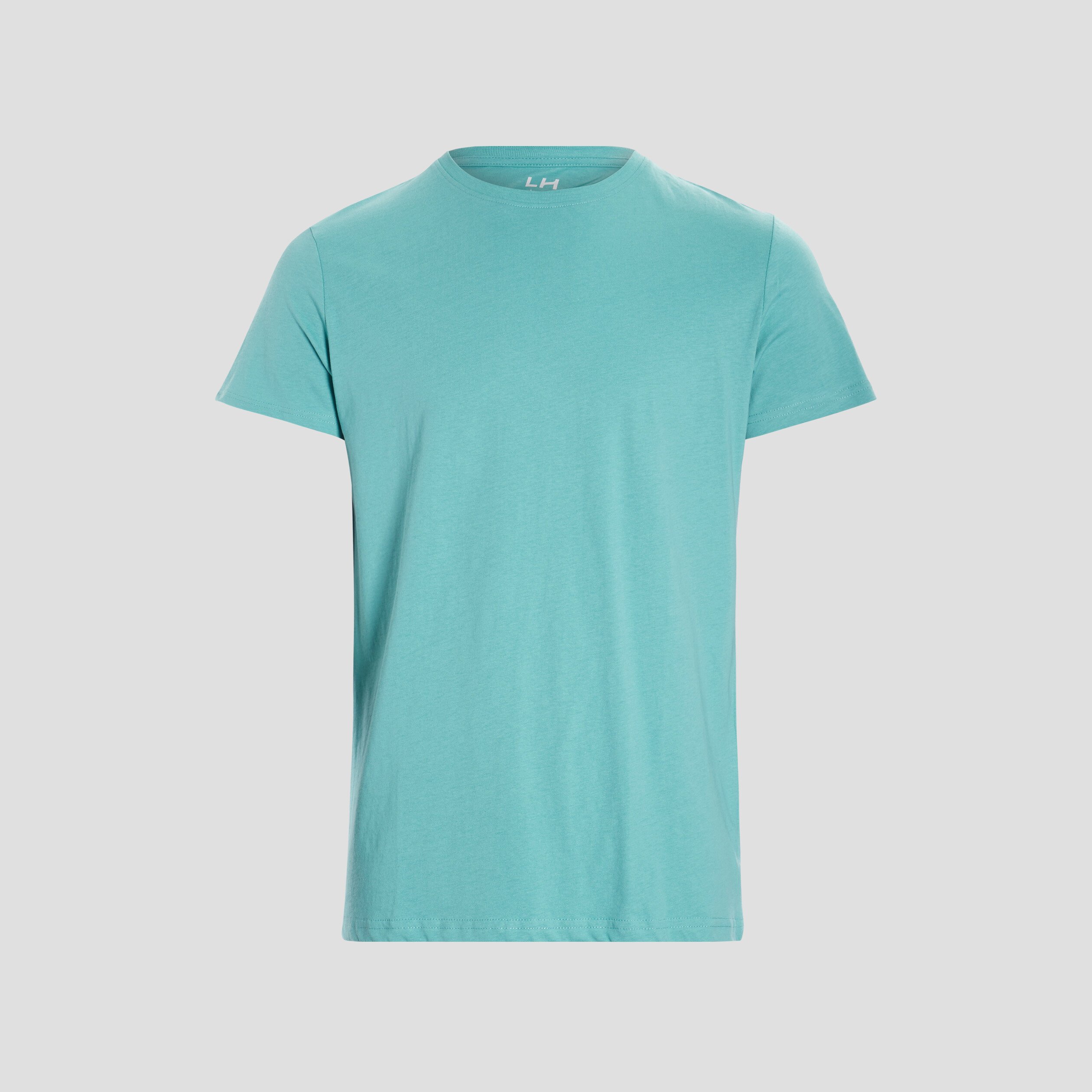 T-shirt en coton manches courtes vert turquoise homme | La Halle