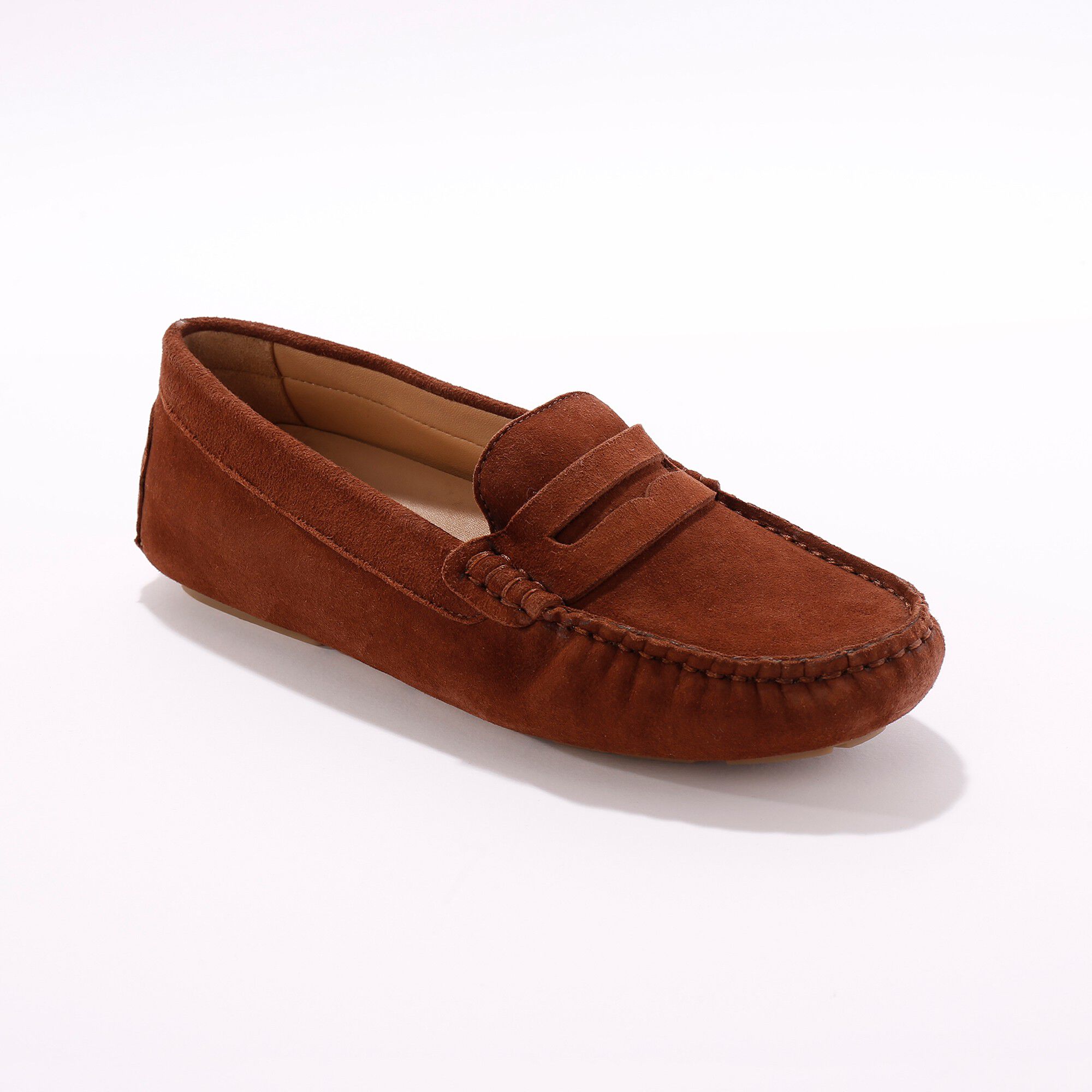 Mocassins en croûte de cuir