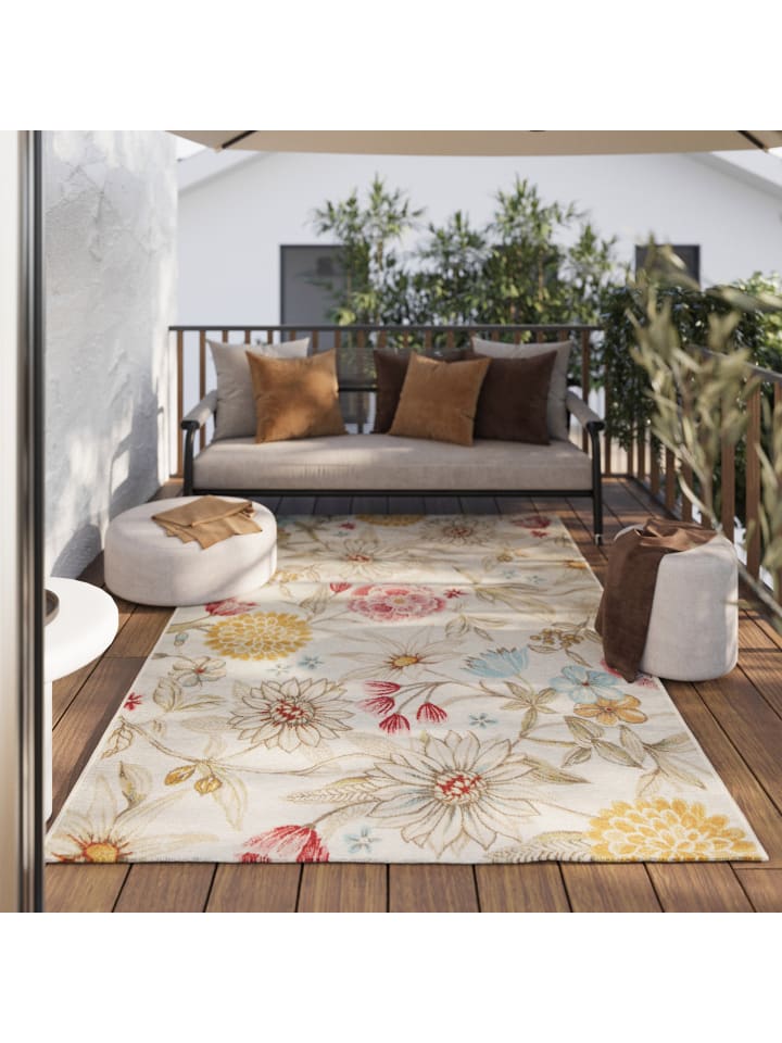 Wecon Home Outdoorteppich Abloom in beige, gelb, rot günstig kaufen