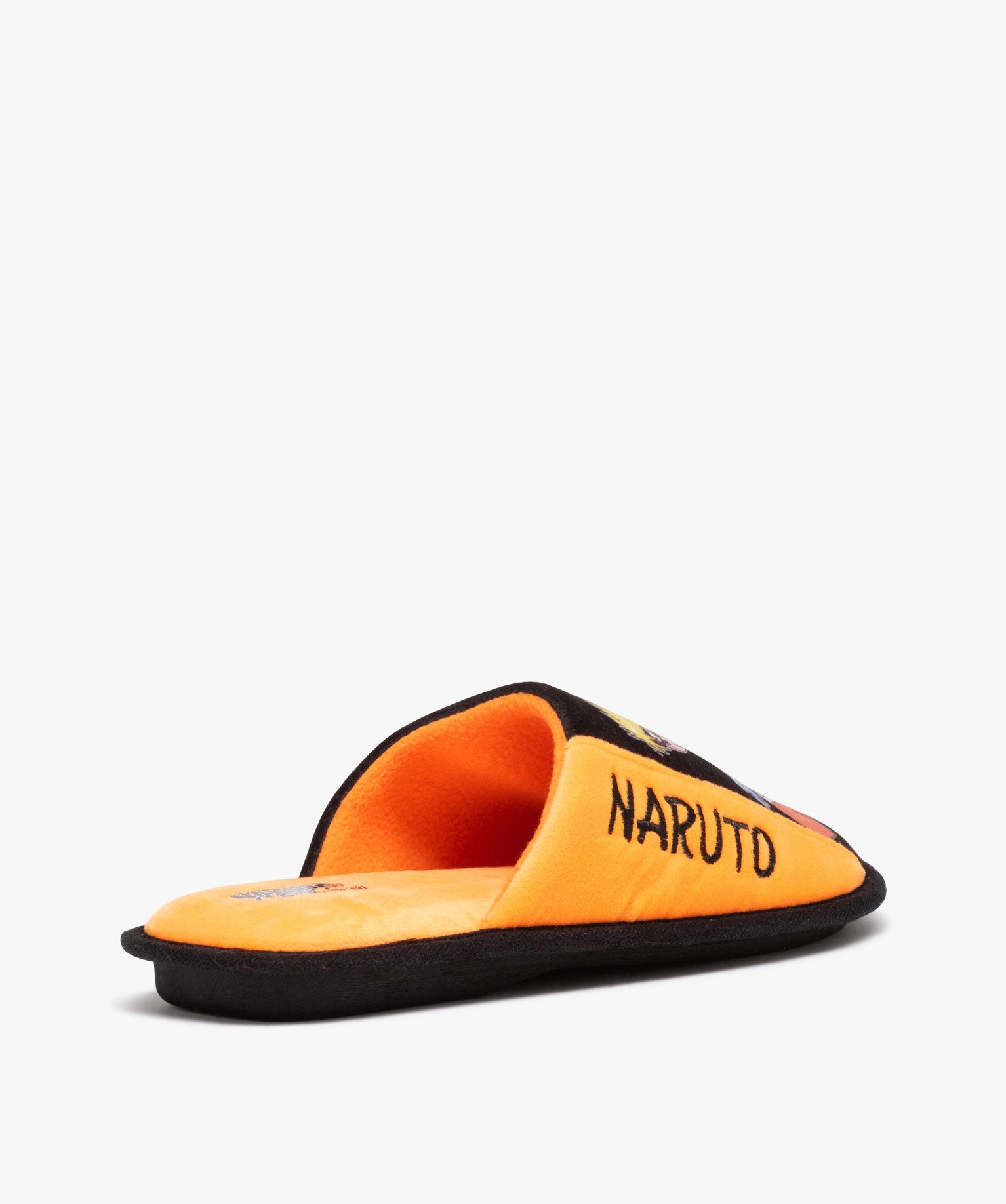 Chaussons homme imprimés et moelleux en velours - Naruto orange | GEMO