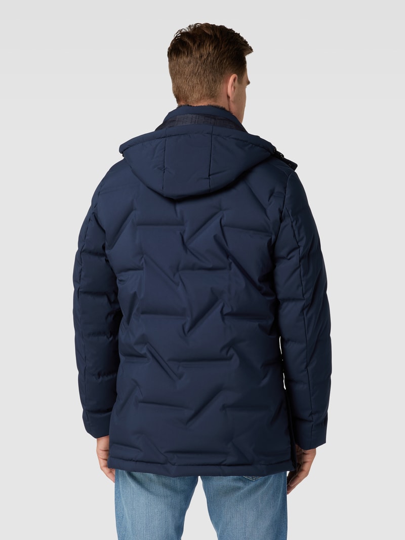 Steppjacke mit abtrennbarer Kapuze in marineblau