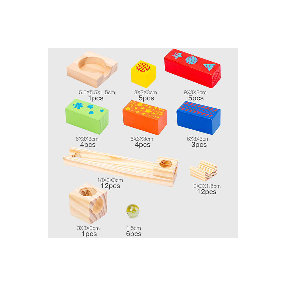 Holz Bausteine Balance Denken Ausbildung Spiele Kugelbahn Block stapeln Flipper Rutsche Spielzeug Kinder
