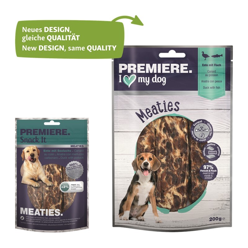PREMIERE Snacks PREMIERE Meaties Ente mit Fisch 200g