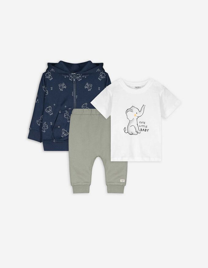 Set aus Sweatjacke Hose und T-Shirt - Print