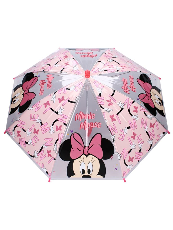 Disney Minnie Mouse Stockschirm rosa & transparent | Minnie Maus | Kinder Regenschirm günstig kaufen onesize
