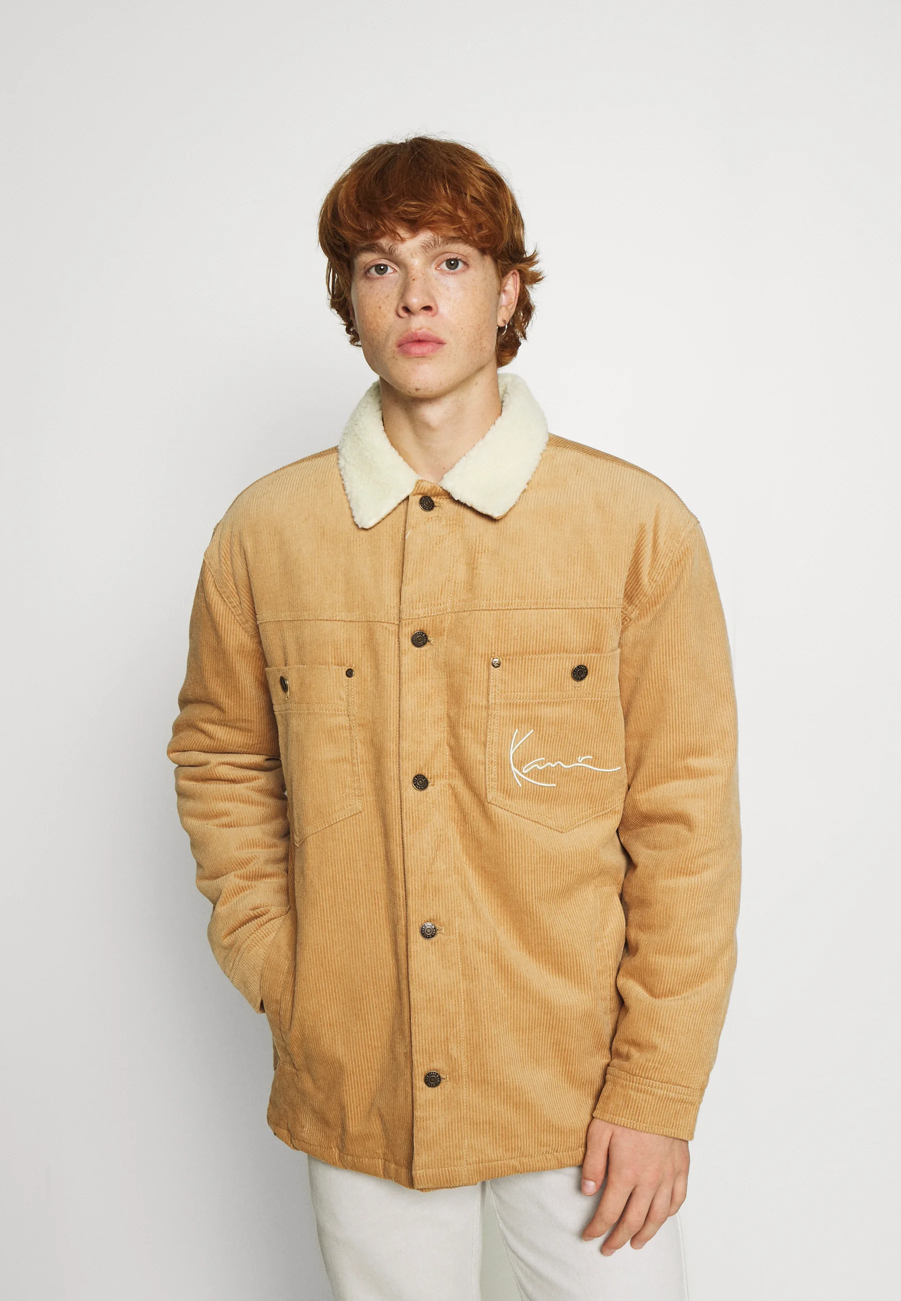 CHAQUETA UNISEX CON CAMISA DE FIRMA EN EL PECHO Karl Kani - Chaqueta de entretiempo