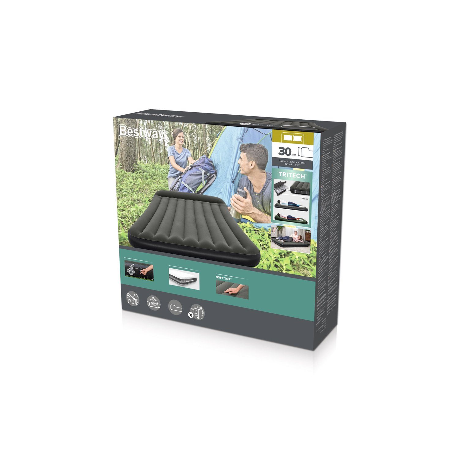 Bestway Luftbett Double 2 Personen Luftmatratze 203 x 152 x 30 cm