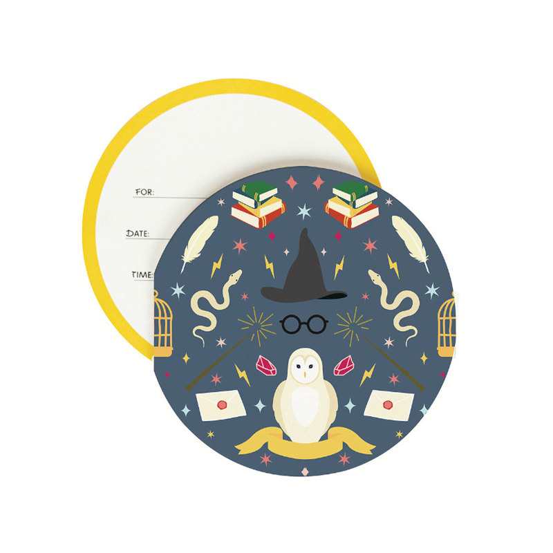 8 invitations Sorcier My little day