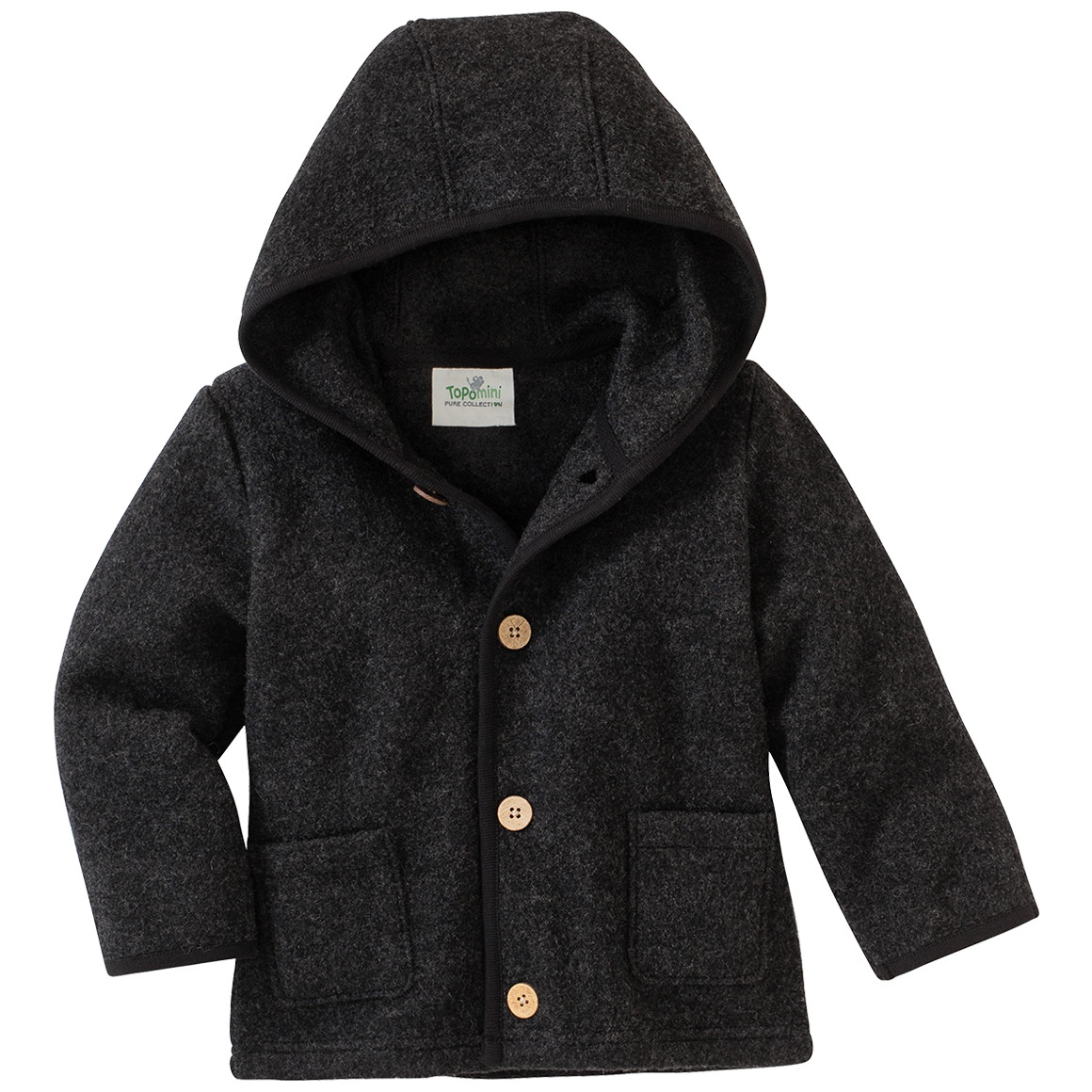 Baby Wollwalk-Jacke mit Umschlagbündchen