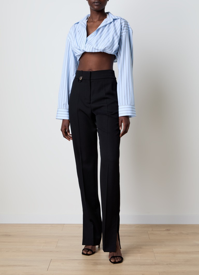 Jacquemus Saīsināta blūze ar svītru apdruku