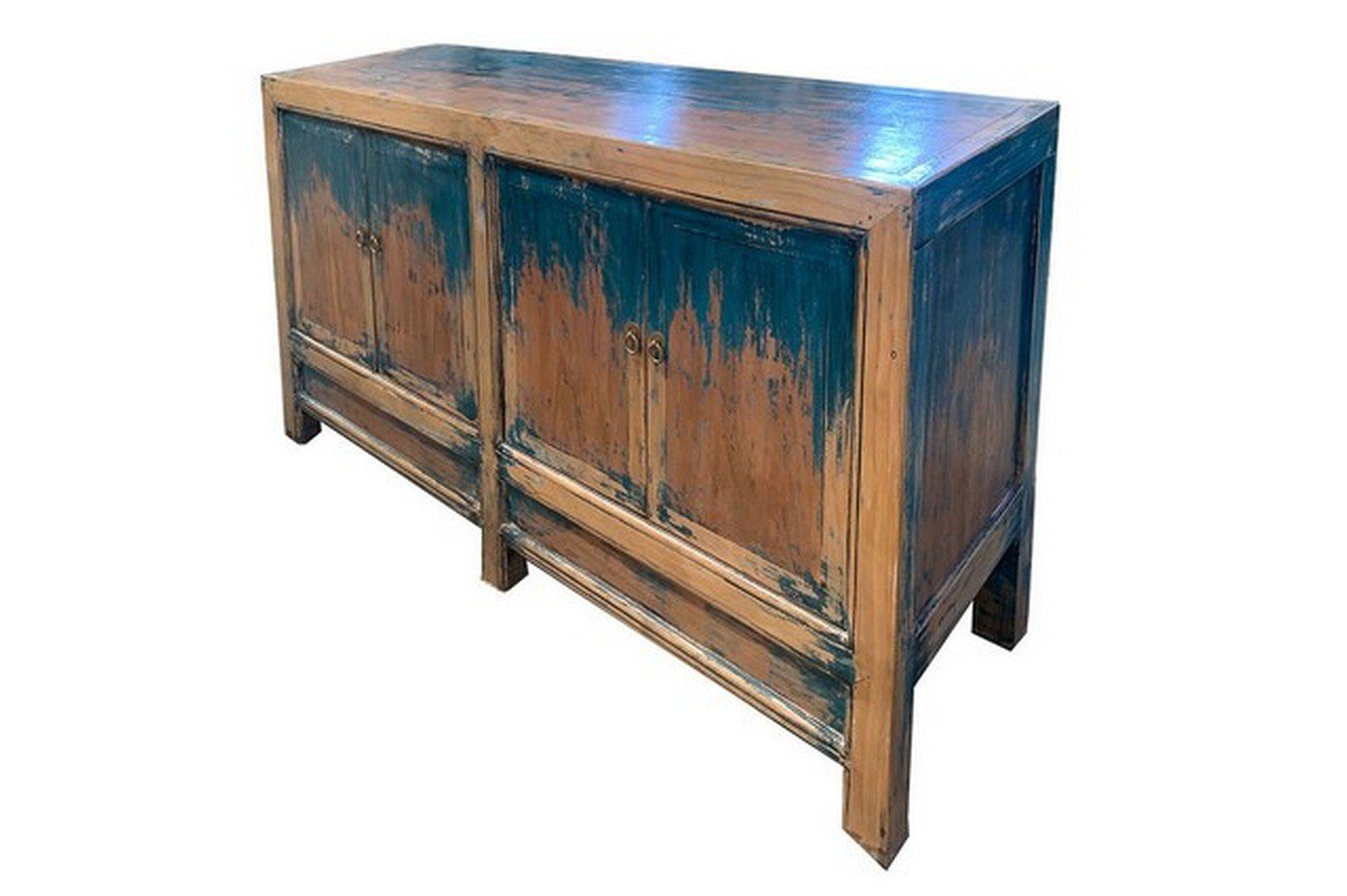 daslagerhaus living Bauernschrank Sideboard Shanxi natur blau