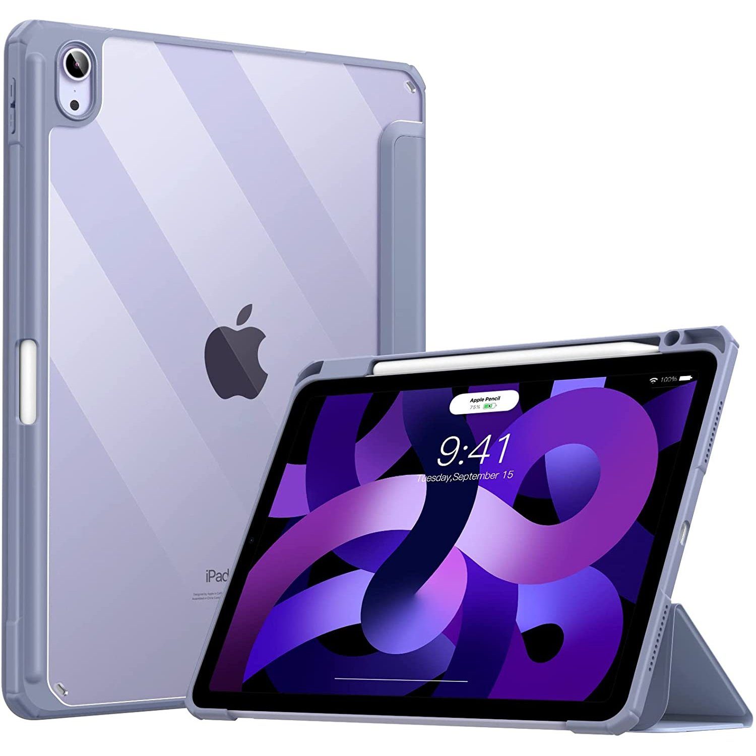 zggzerg Tablet-Hülle Hülle Kompatibel mit iPad Air 5 2022 10,9 Zoll, Mit Stifthalter 28 cm (11 Zoll)