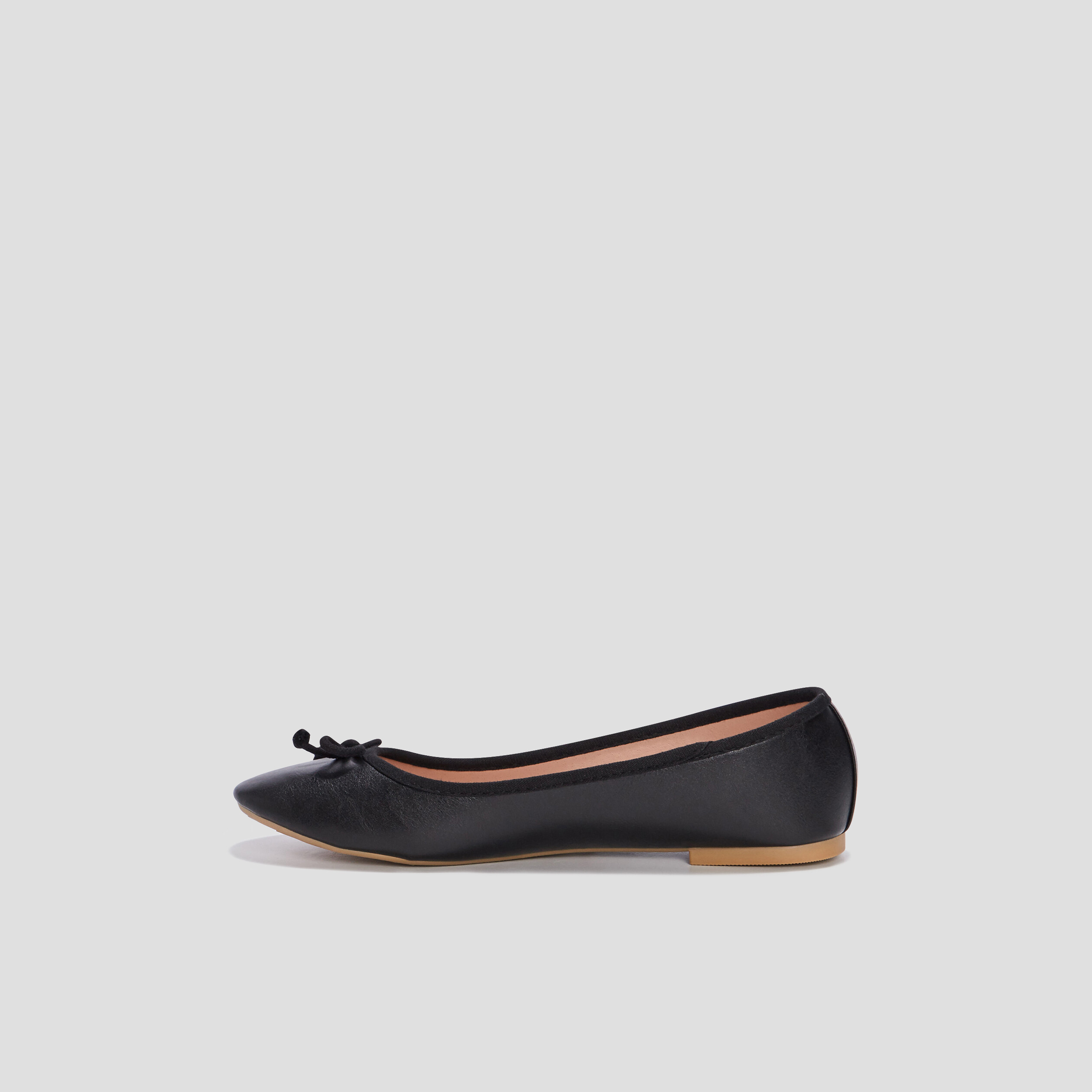 Ballerines plates avec noeuds noir femme | La Halle