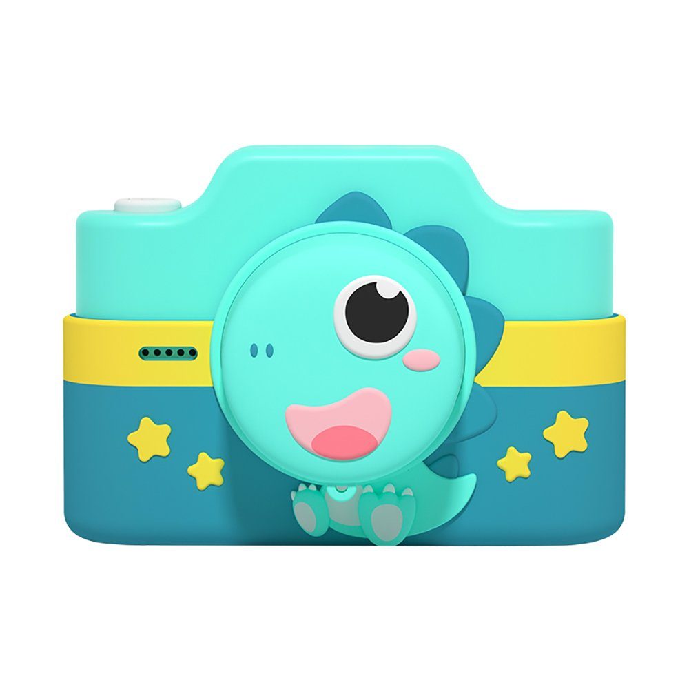 OKA Dino-Kinderkamera, 32GB Speicher, 3 Zoll Touchscreen, WLAN, Kinderkamera (inkl. 1000mAh Akku, mehrsprachig, Filter und Sticker, stoßfest, Geschenk 3-8 J)