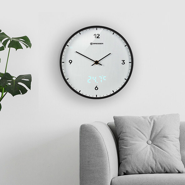 Wanduhr MyTime LEDsec, weiß