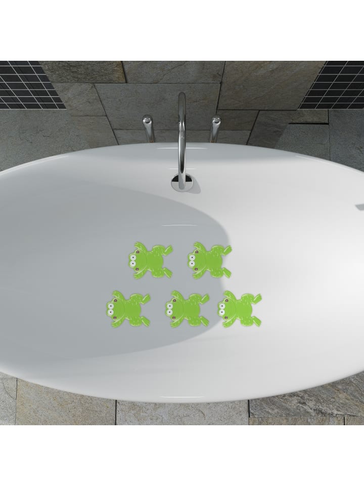 relaxdays 5x Badesticker Frosch in Grün günstig kaufen onesize