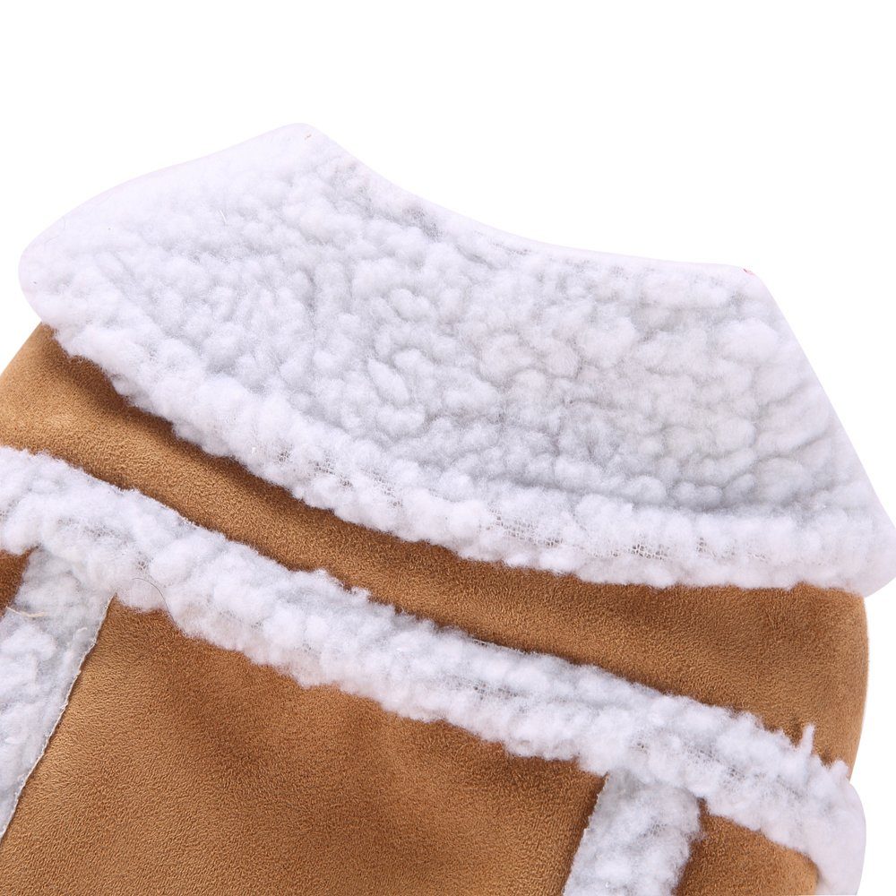 LAPA HOME Hundemantel Hundejacke Cord Winterjacke für Hunde Fleece Haustiermantel, mit Pelzkrage, Wärme, Winddicht
