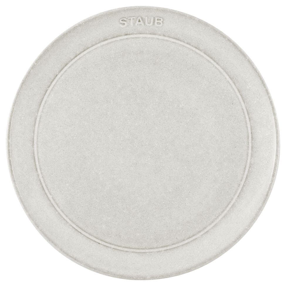 Teller flach 20 cm, Keramik, Weisser Trüffel