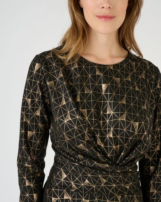 Robe imprimée en maille fantaisie