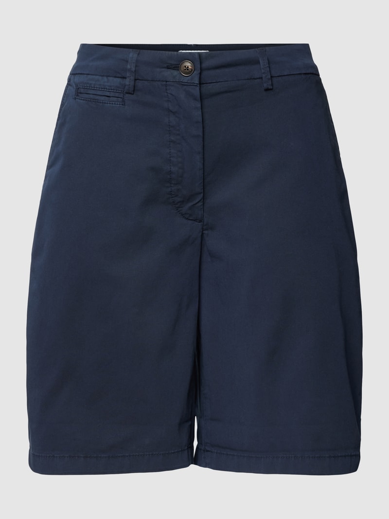 Chino-Shorts mit Label-Stitching in marineblau