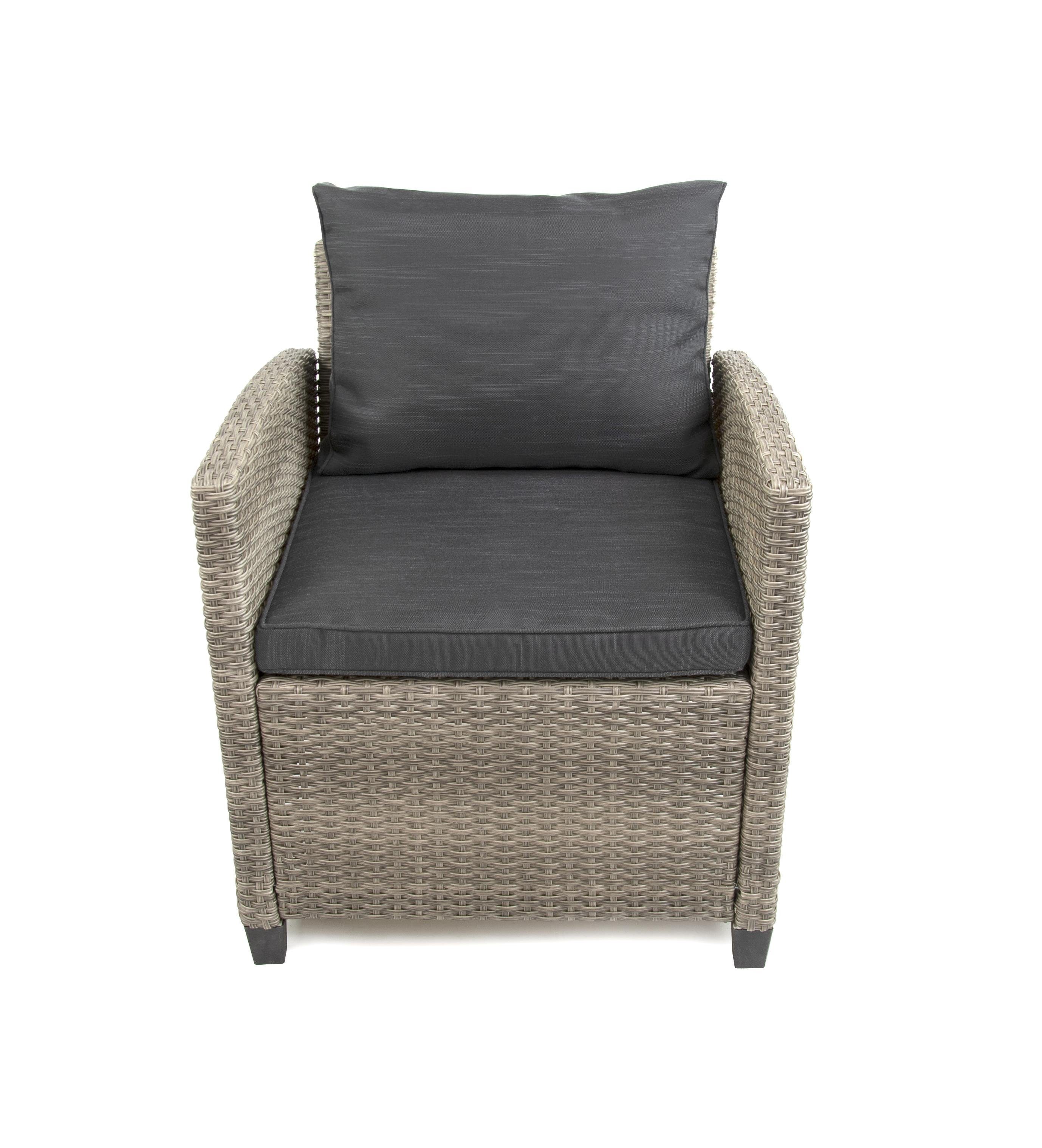 bellavista - Home&Garden® Loungeset Rattan Gartenmöbel Dininglounge Set Madeira II grau, (Set, 6-tlg)