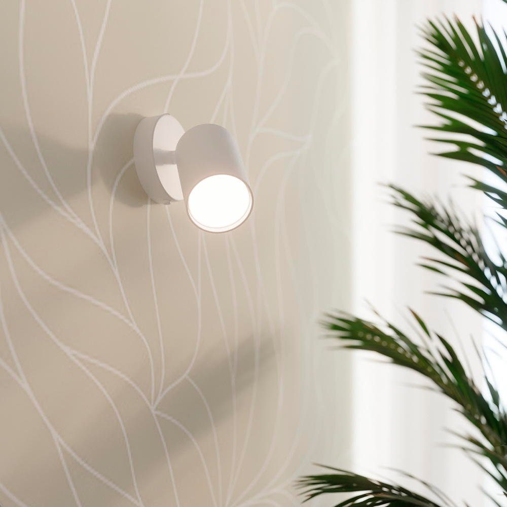famlights Wandleuchte, Wandleuchte Len in Weiß GU10, keine Angabe, Leuchtmittel enthalten: Nein, warmweiss, Wandleuchte, Wandlampe, Wandlicht